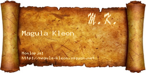 Magula Kleon névjegykártya